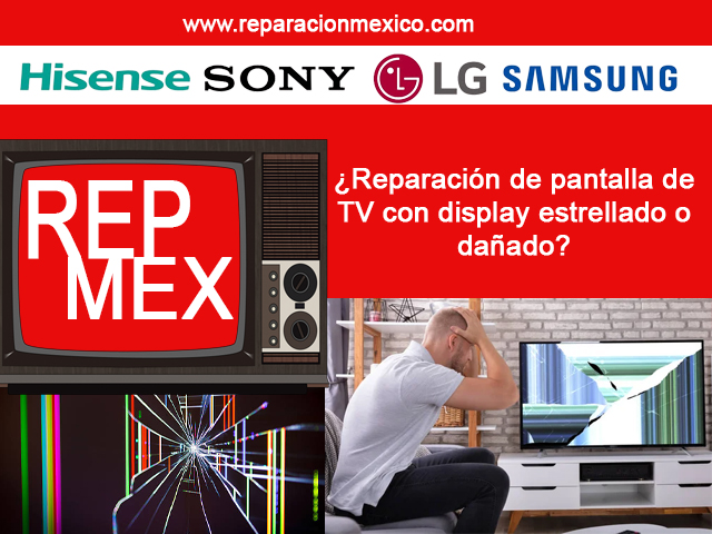 Reparacion de pantalla de TV con display estrellado o danado 1